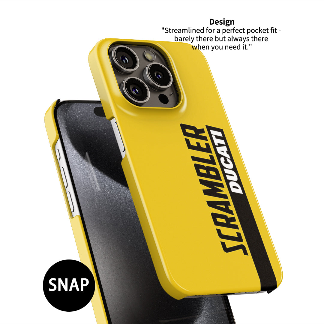 Ride in Style: Scrambler Ducati Yellow Livery Phone Case