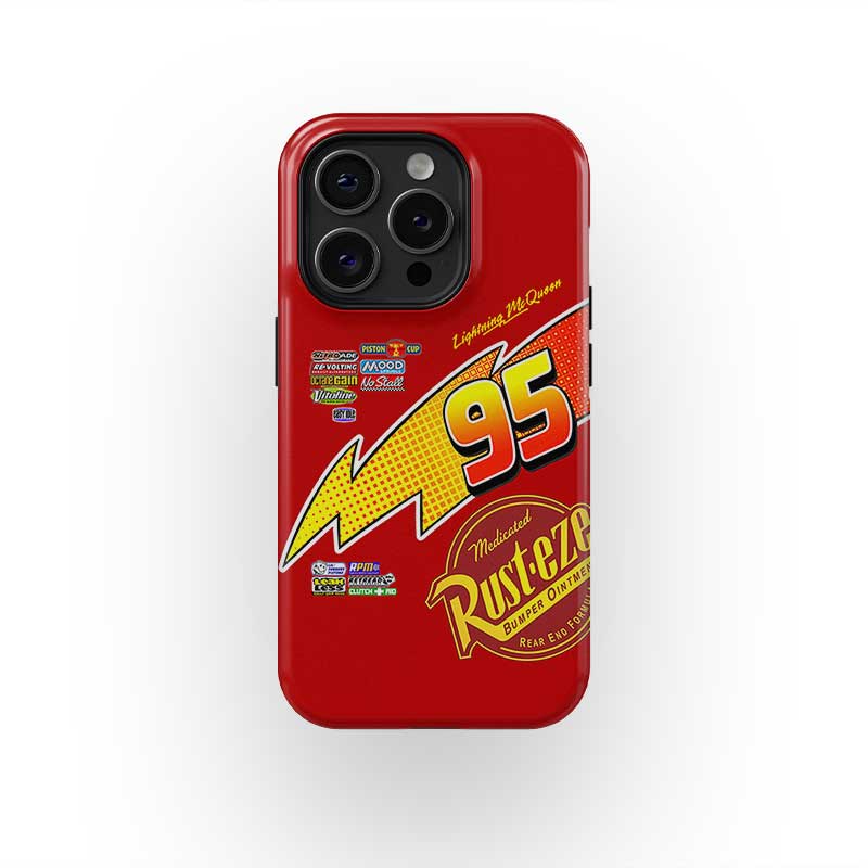 Lightning #95 Racing Phone Case – Inspired by Rust-eze McQueen Livery (for iPhone)