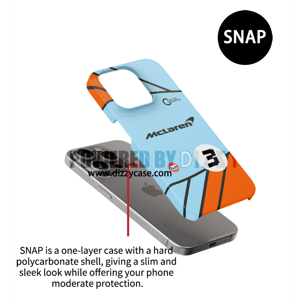 Formule 1 McLaren Gulf Livery Daniel Ricciardo Coque Pour Téléphones