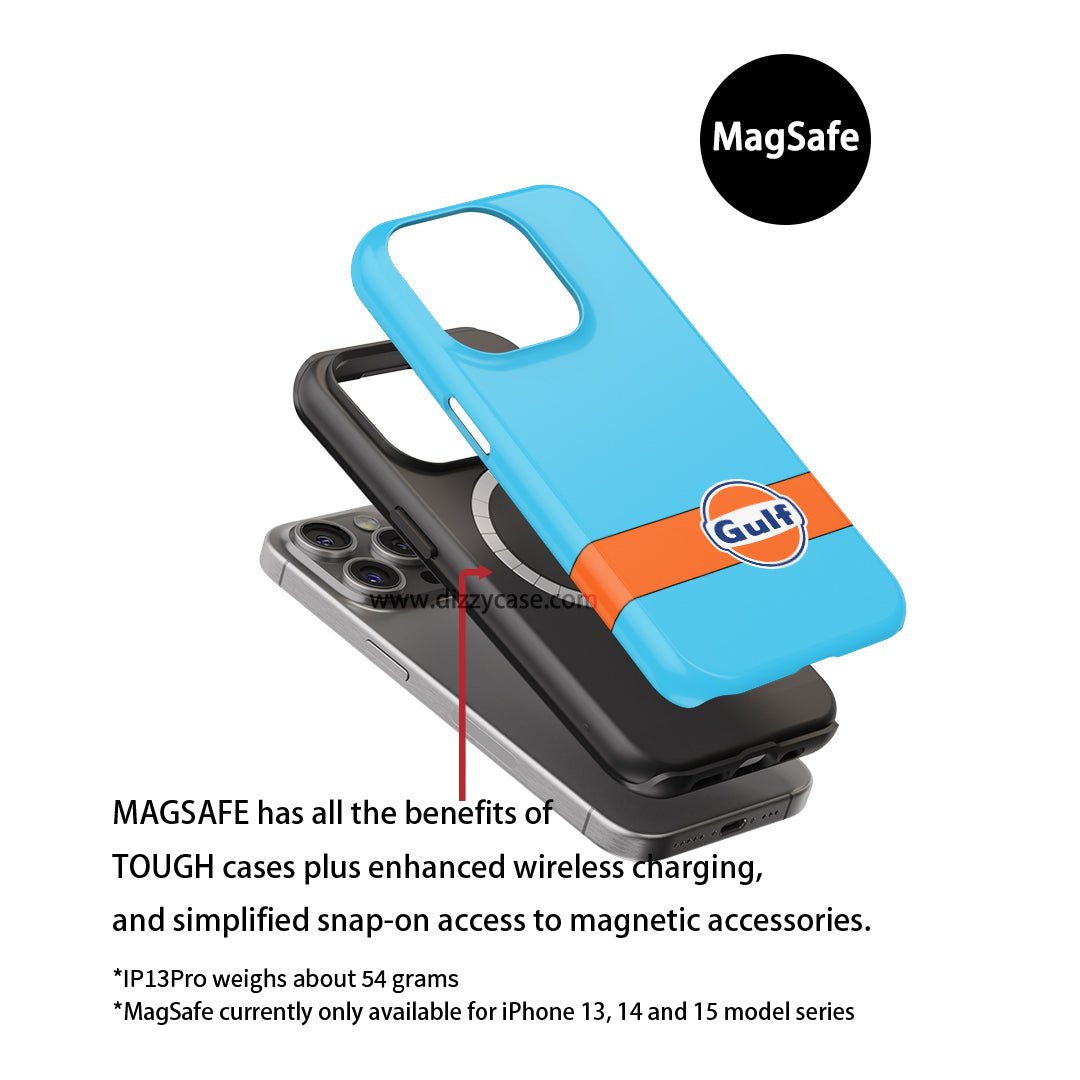 Gulf Livery iPhone Case – Iconic Racing Heritage for Apple