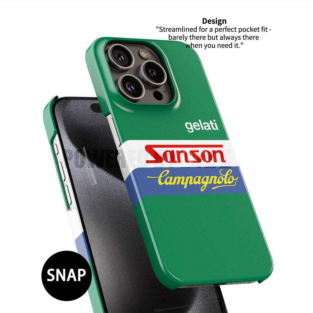 Embrace Classic Cycling Style with Gelati Sanson Campagnolo Phone Case