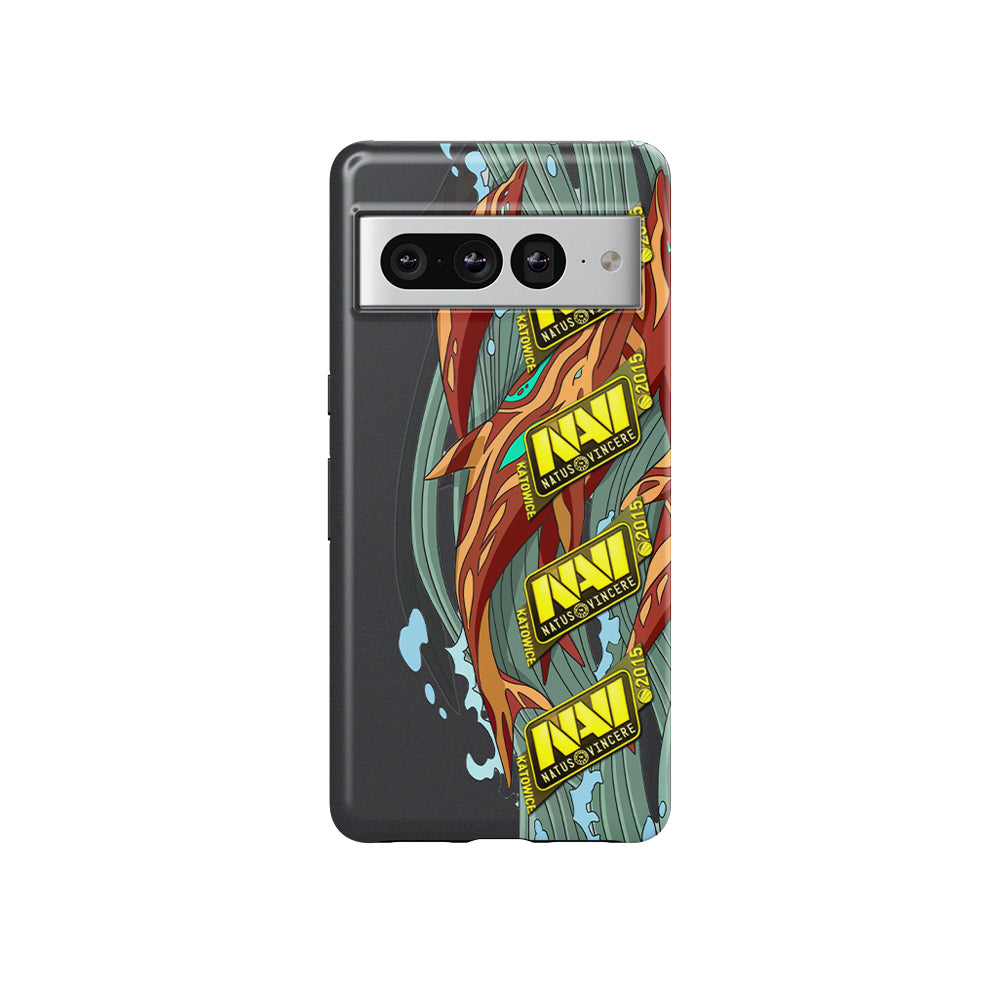 CS / CS2 Google Phone Case - AK-47 | Aquamarine Revenge with 4x Natus Vincere Katowice 2015 Stickers by DIZZY CASE