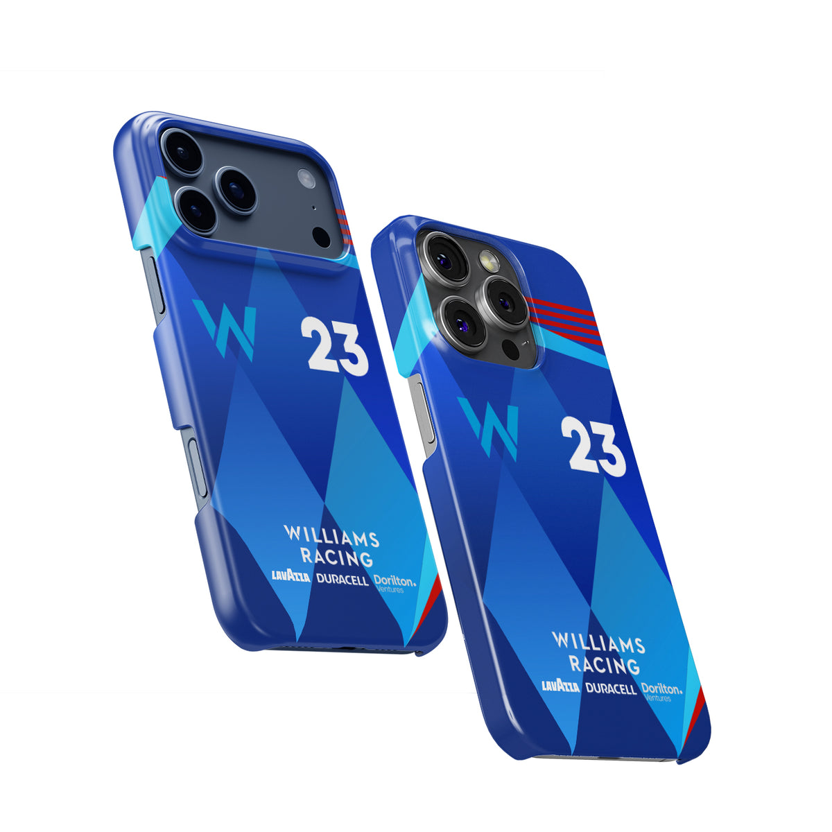 Alex Albon FW44 Livery – Williams Racing 2022 Formula 1 racing iPhone case view 2