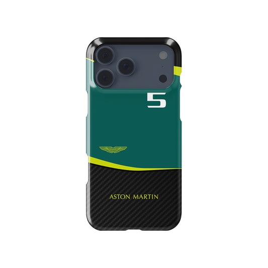 Aston Martin AMR22 Sebastian Vettel Livery Formula 1 racing iPhone case view 1