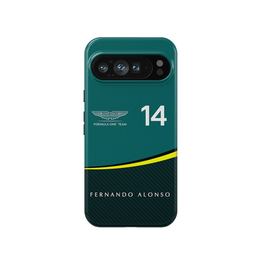 Aston Martin Alonso Livery Case - Multi-Device Compatibility