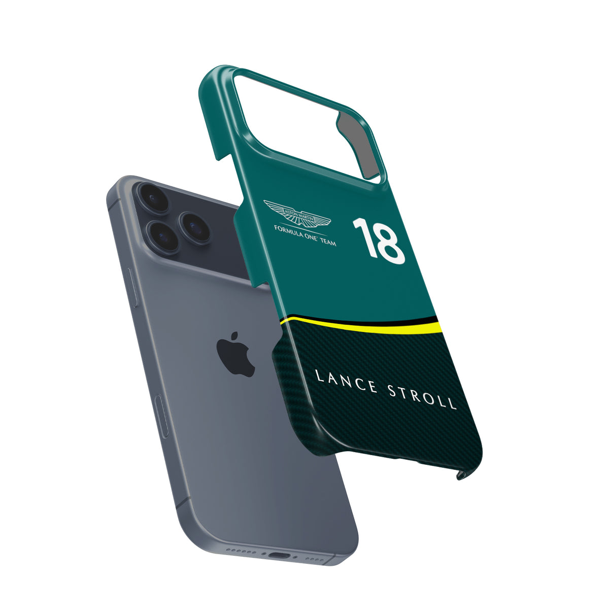 Lance Stroll Aston Martin AMR24 Formula 1 racing iPhone case view 3
