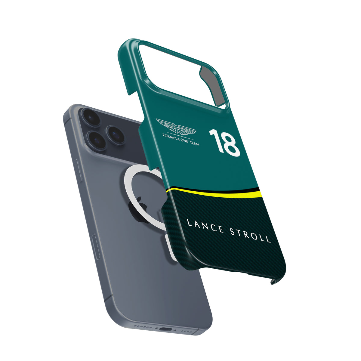Lance Stroll Aston Martin AMR24 Formula 1 racing iPhone case view 4