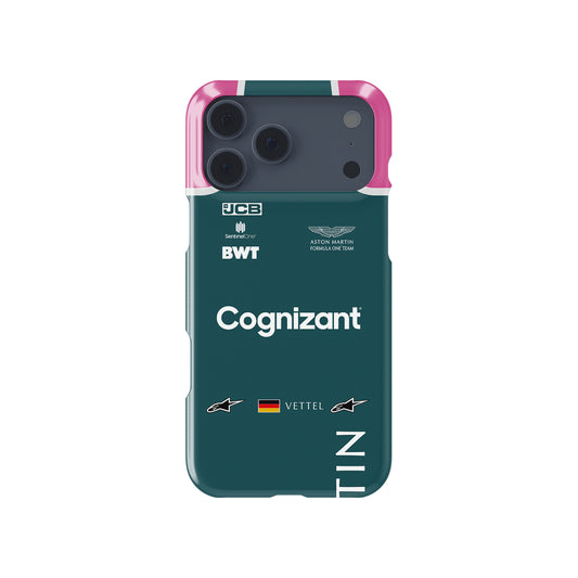 Aston Martin Sebastian Vettel F1 Formula 1 racing iPhone case view 1