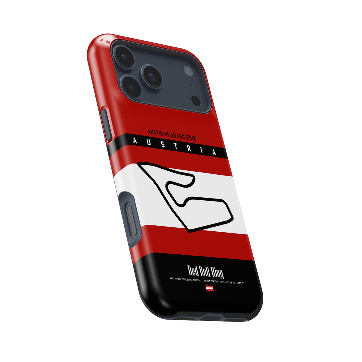 Austria GP iPhone Case – Red Bull Ring Track Map Design