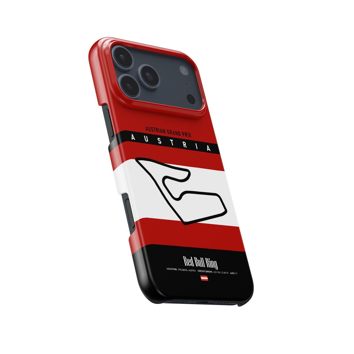 Austria GP iPhone Case – Red Bull Ring Track Map Design