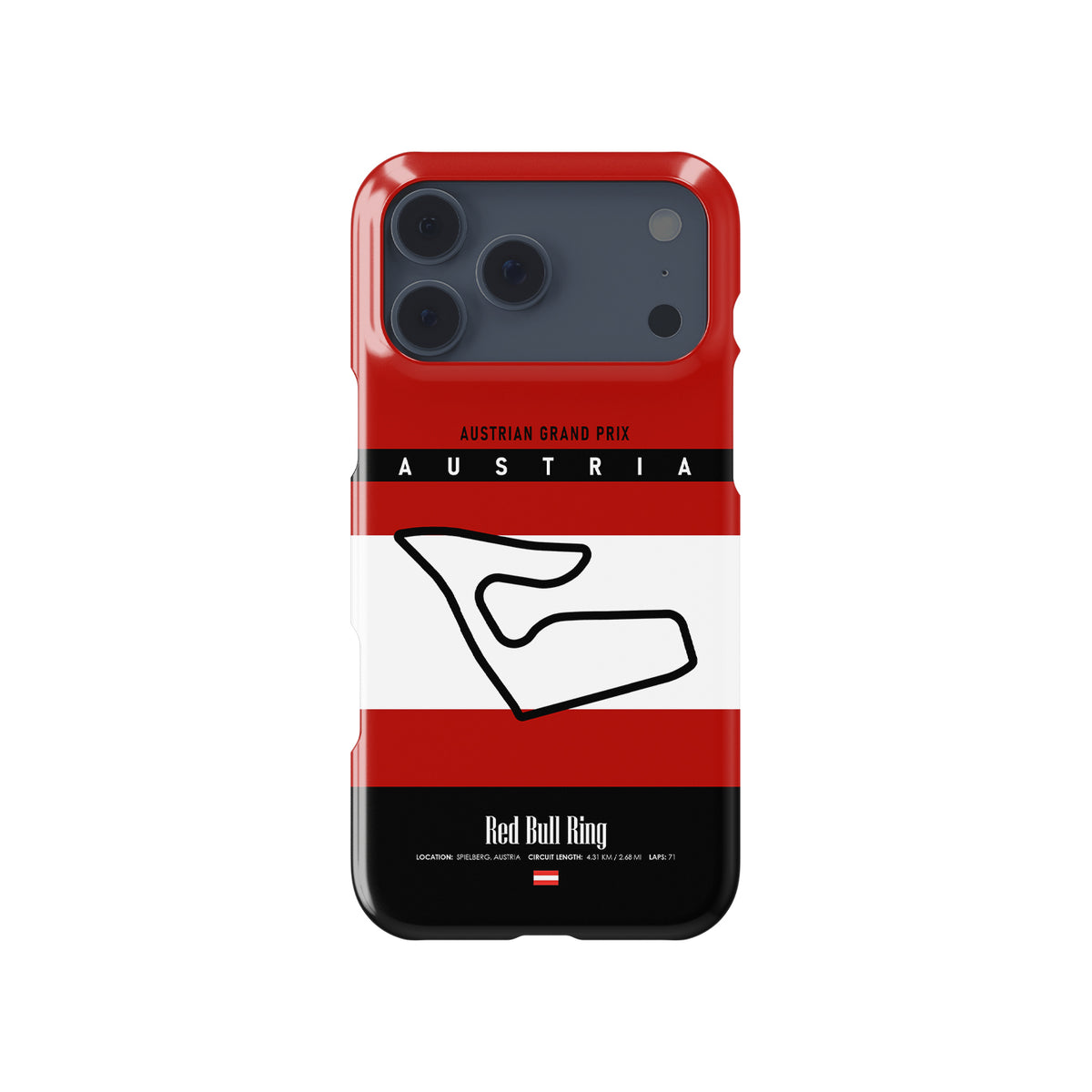 Austria GP iPhone Case – Red Bull Ring Track Map Design