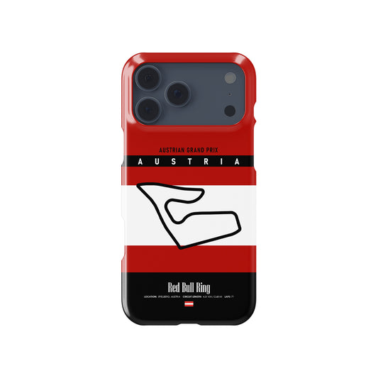 Austria GP – Red Bull Ring Track Map Design Formula 1 racing iPhone case view 1