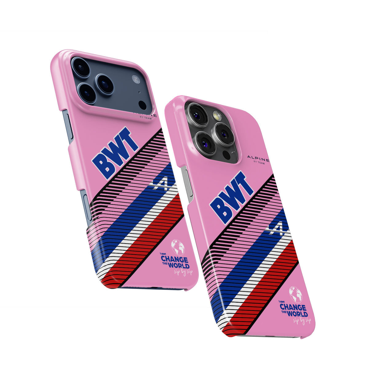 BWT Alpine F1 Team Pink Livery Formula 1 racing iPhone case view 2