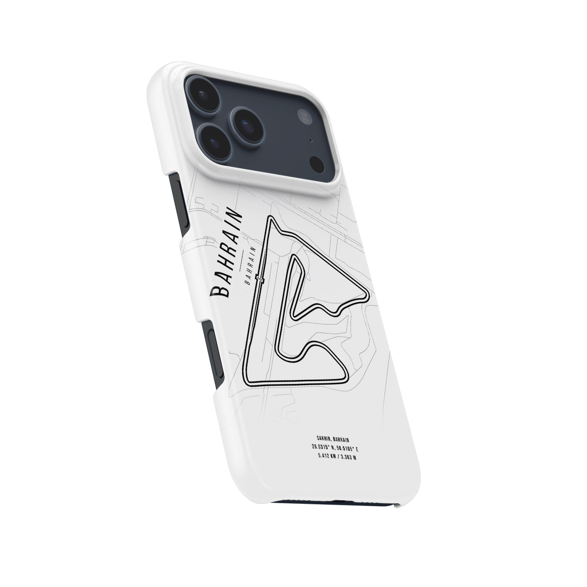 Bahrain Formula 1 Map Snap Case for iPhone - Sleek & Stylish