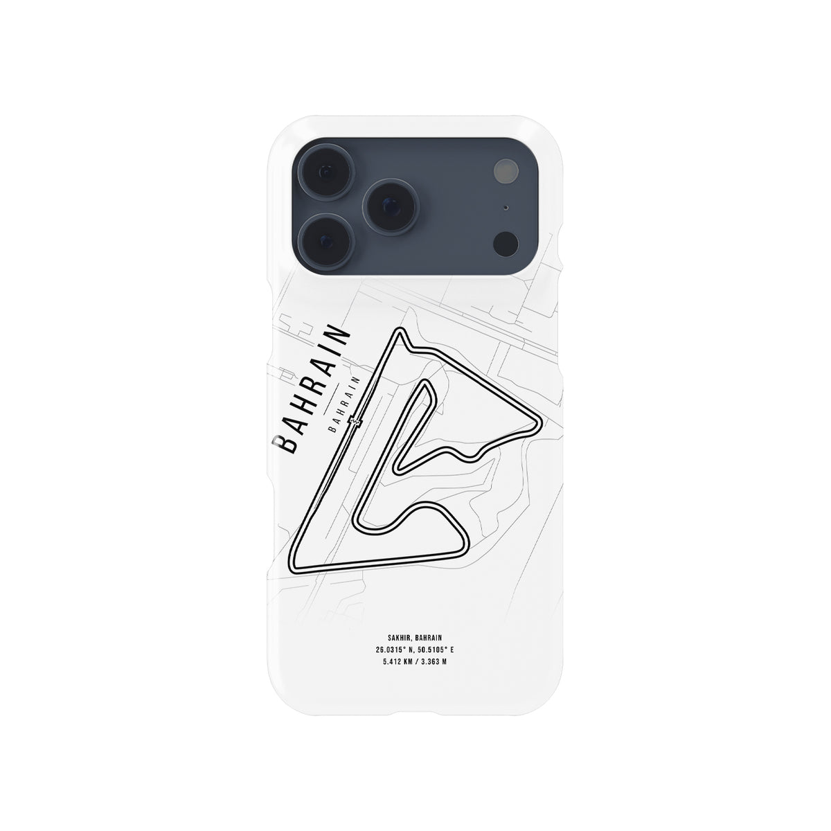 Bahrain Formula 1 Map Snap Case for iPhone - Sleek & Stylish