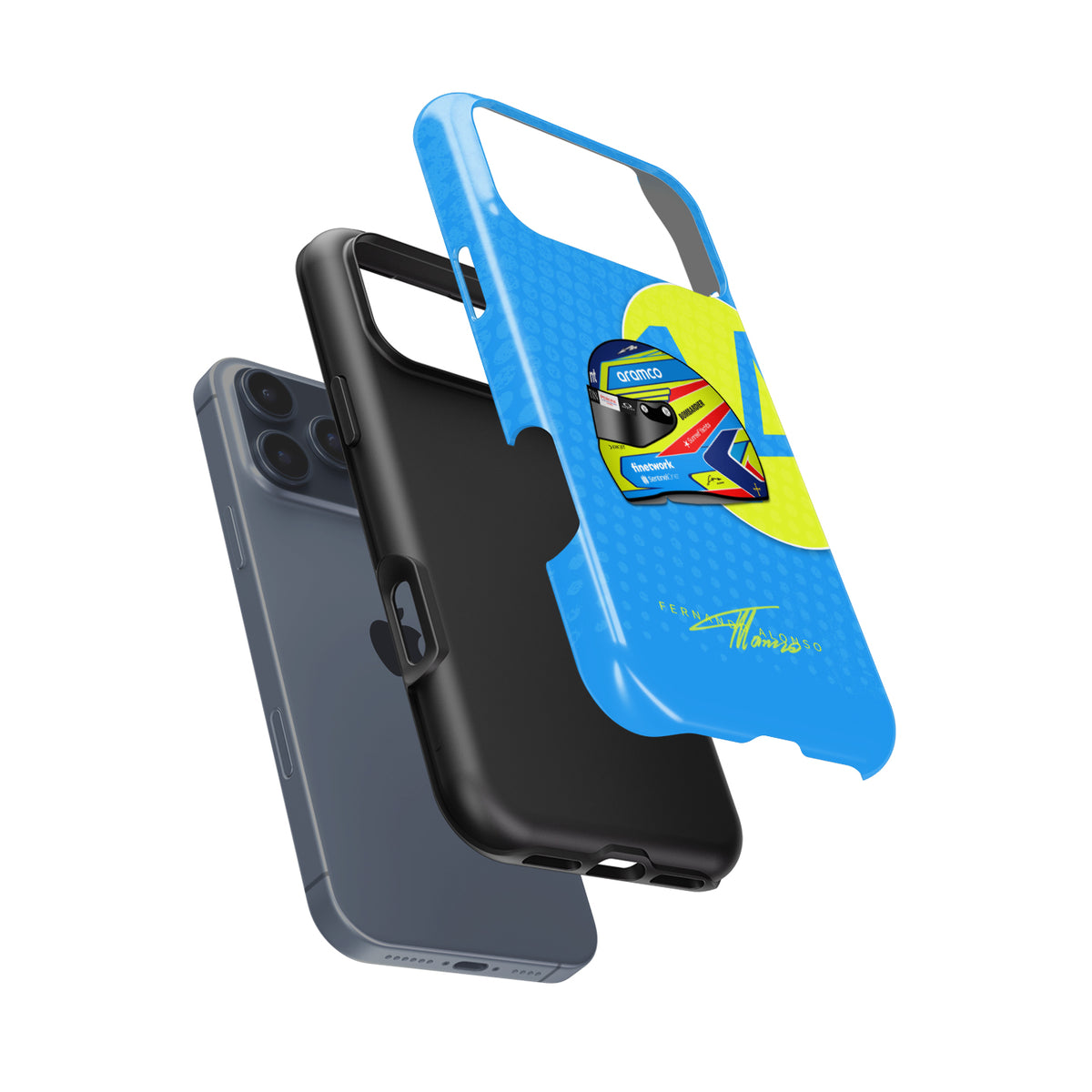 Universal Fit Racing Spirit: Alonso 2023 Helmet Phone Case