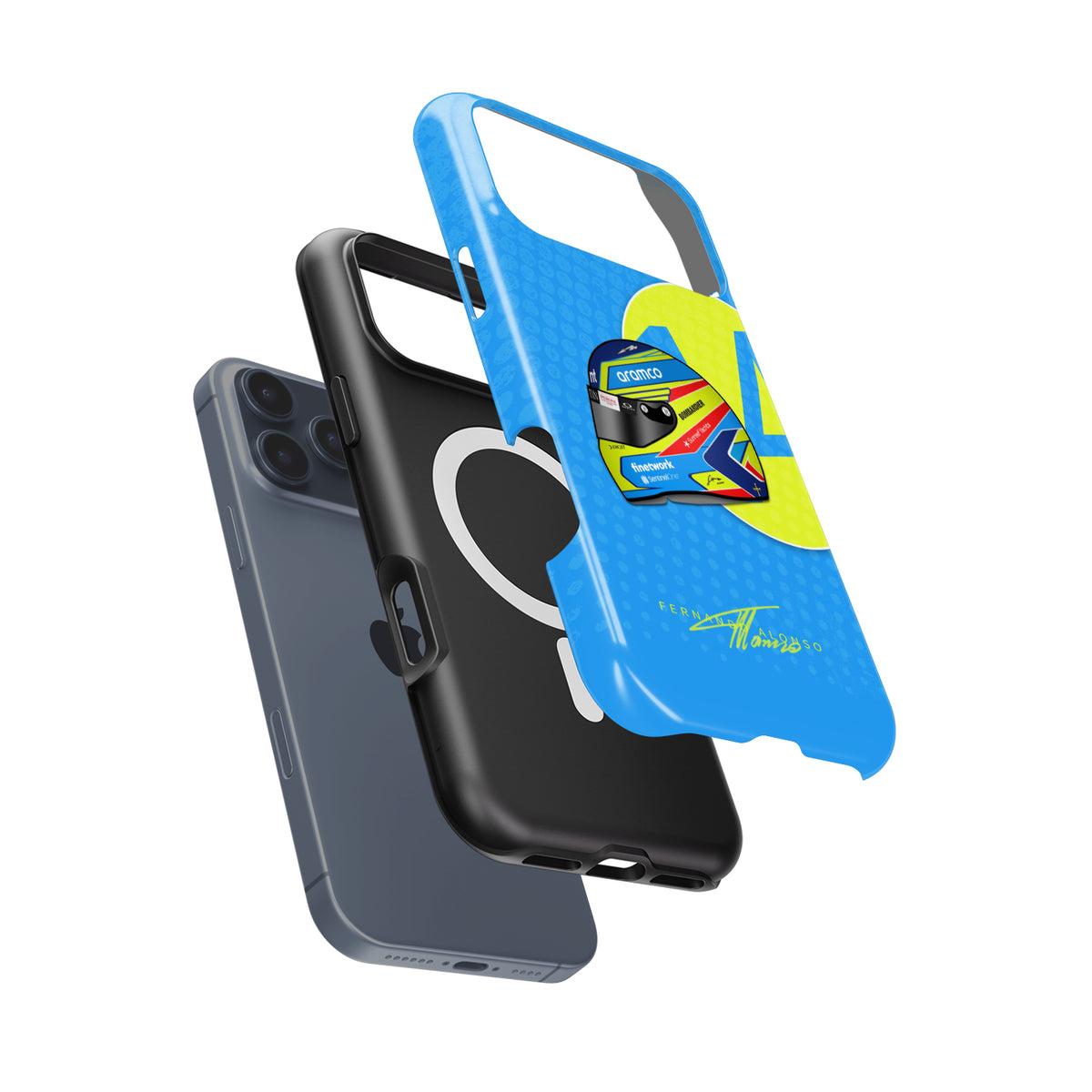 Universal Fit Racing Spirit: Alonso 2023 Helmet Phone Case
