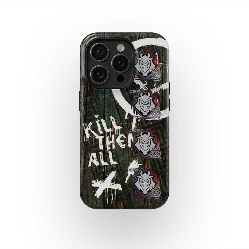 CS2 CSGO iPhone Case - AK-47 | Wasteland Rebel Skin with 4X G2 Esports RMR 2020 Stickers by DIZZY CASE