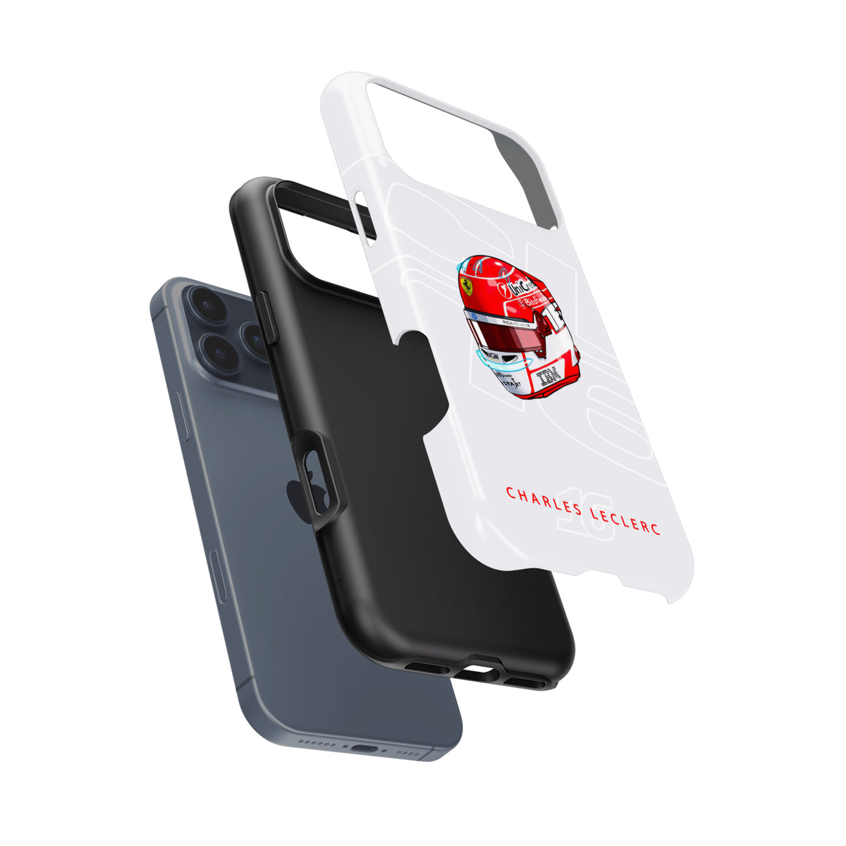 Charles Leclerc 2025 Helmet Phone Case – Multi-Device Ferrari Edition (Google, Xiaomi, OnePlus, Huawei)