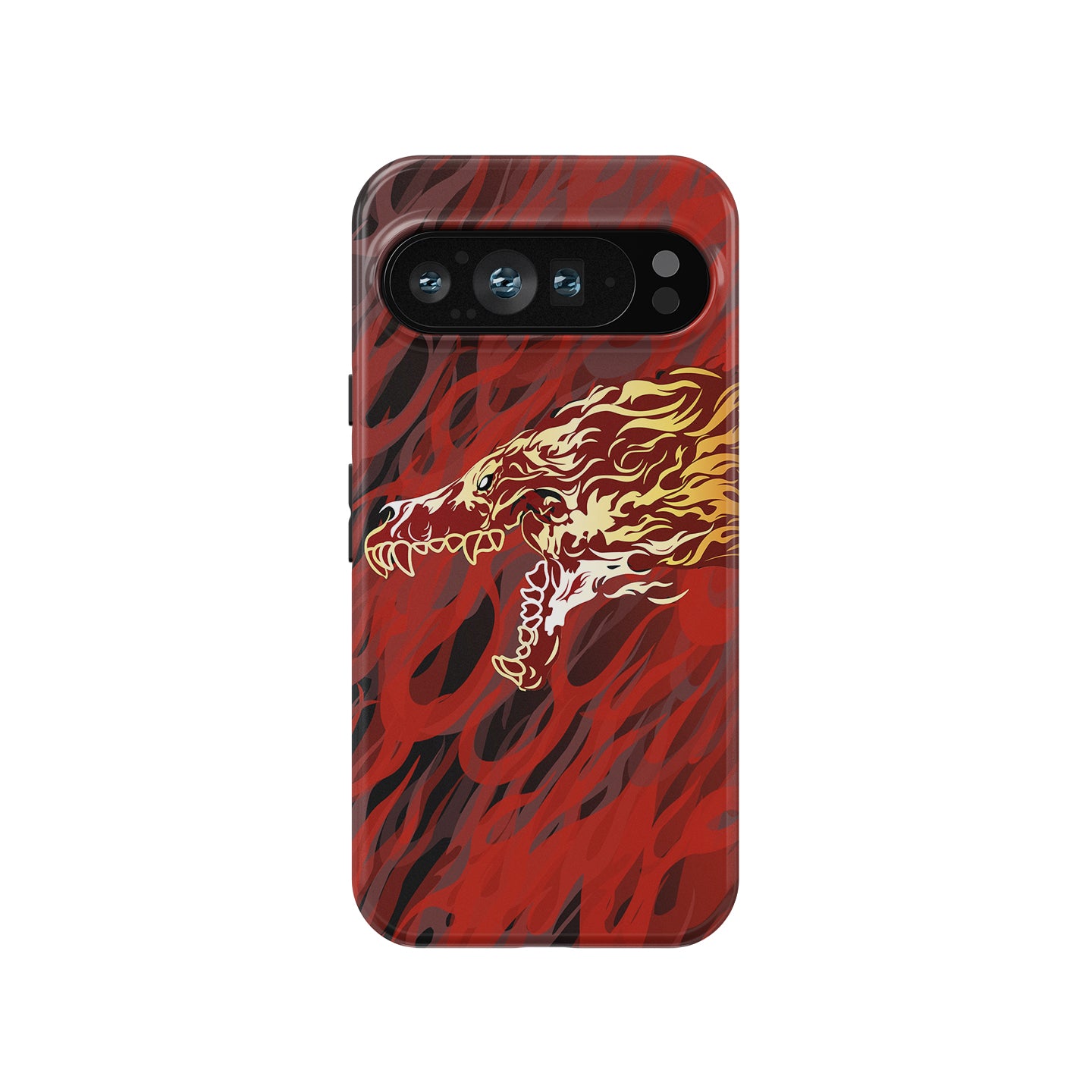 CS2 M4A4 Howl Phone Case – Fiery Wolf Edition (Pixel & Multi-Device Compatible)