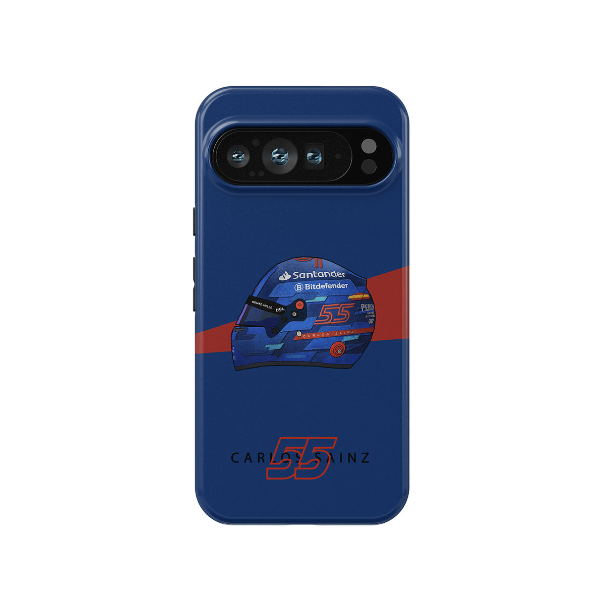 Carlos Sainz Miami 2024 F1 Helmet Case – For Google, OnePlus, Huawei, Xiaomi