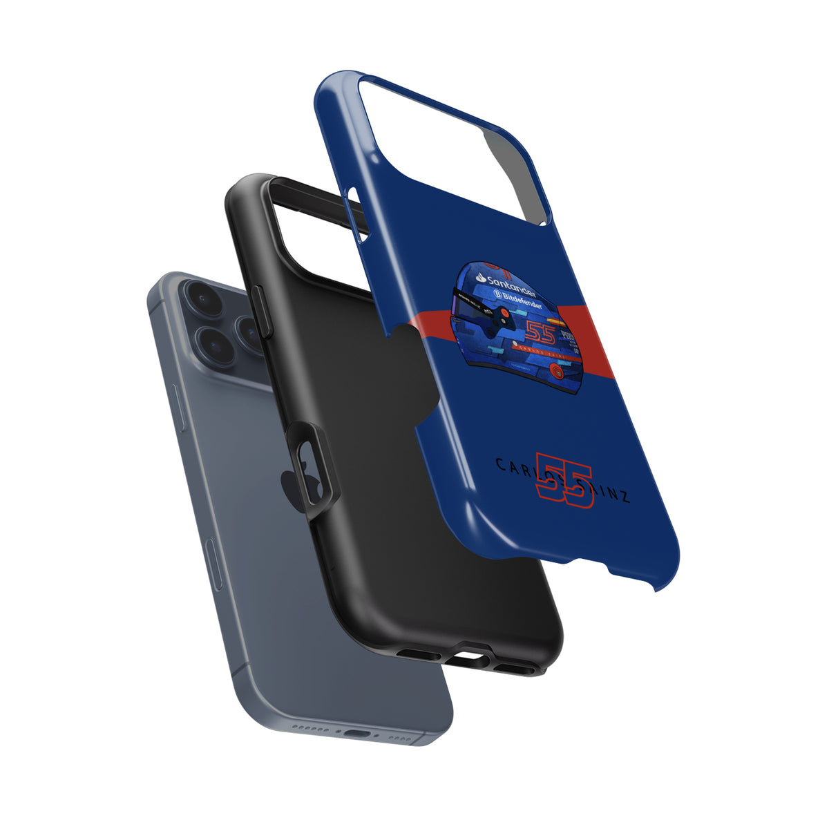 Carlos Sainz Miami 2024 F1 Helmet Case – For Google, OnePlus, Huawei, Xiaomi