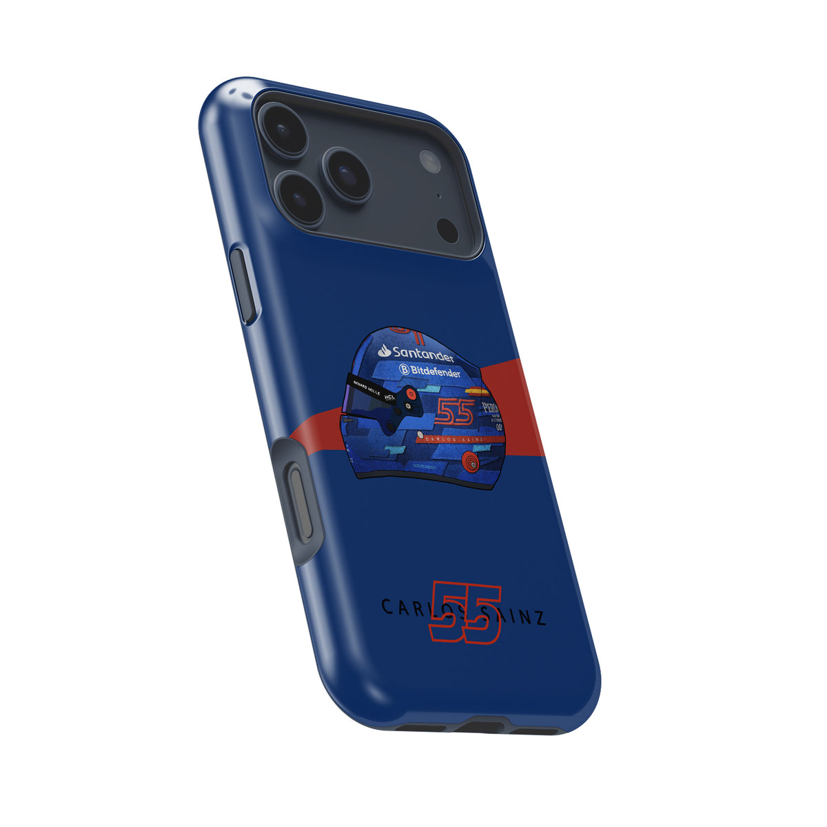 Carlos Sainz 2024 Miami Grand Prix Helmet iPhone Case – F1 Fan Edition