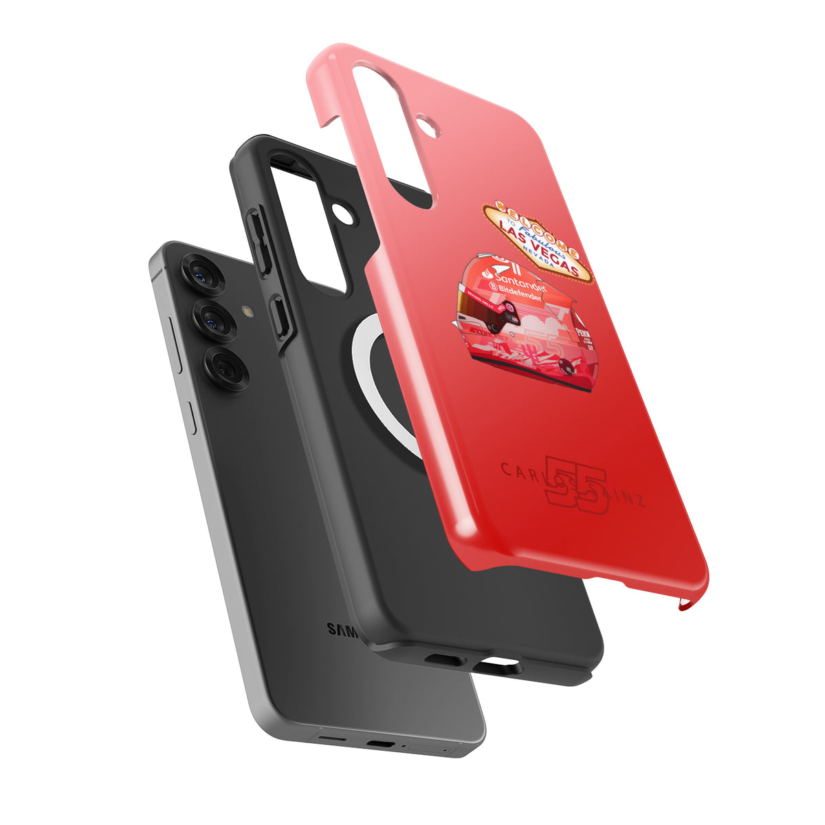 Charles Leclerc 2024 Las Vegas F1 Helmet Samsung Phone Case