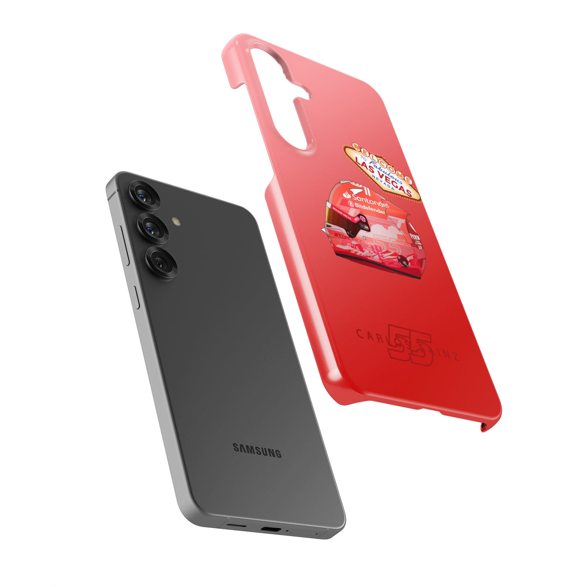 Charles Leclerc 2024 Las Vegas F1 Helmet Samsung Phone Case