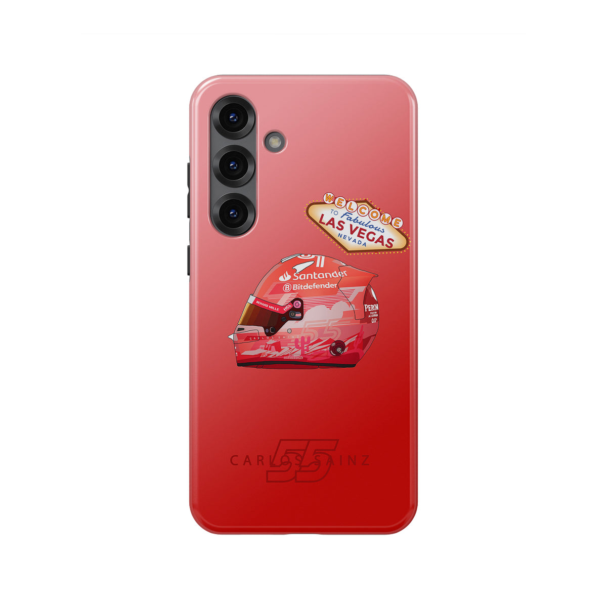Carlos Sainz 2024 Las Vegas Grand Prix Helmet Case - For Samsung Galaxy
