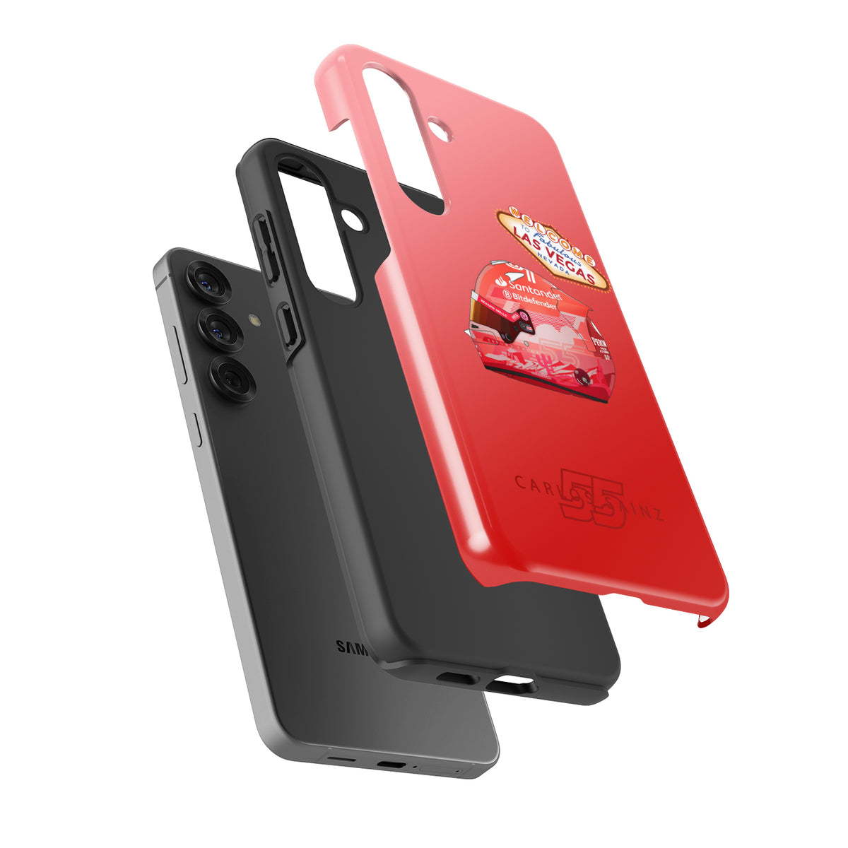 Charles Leclerc 2024 Las Vegas F1 Helmet Samsung Phone Case