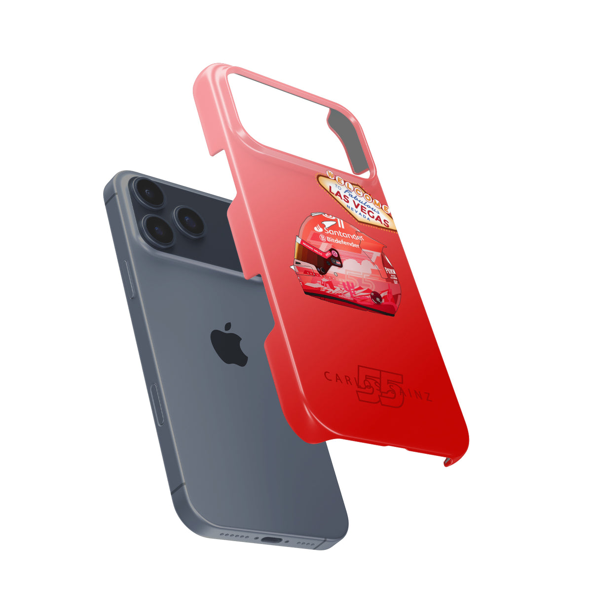 Carlos Sainz 2024 Las Vegas Grand Prix Helmet iPhone Case – F1 Fan Edition
