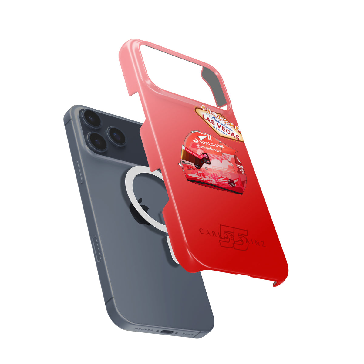 Carlos Sainz 2024 Las Vegas Grand Prix Helmet iPhone Case – F1 Fan Edition