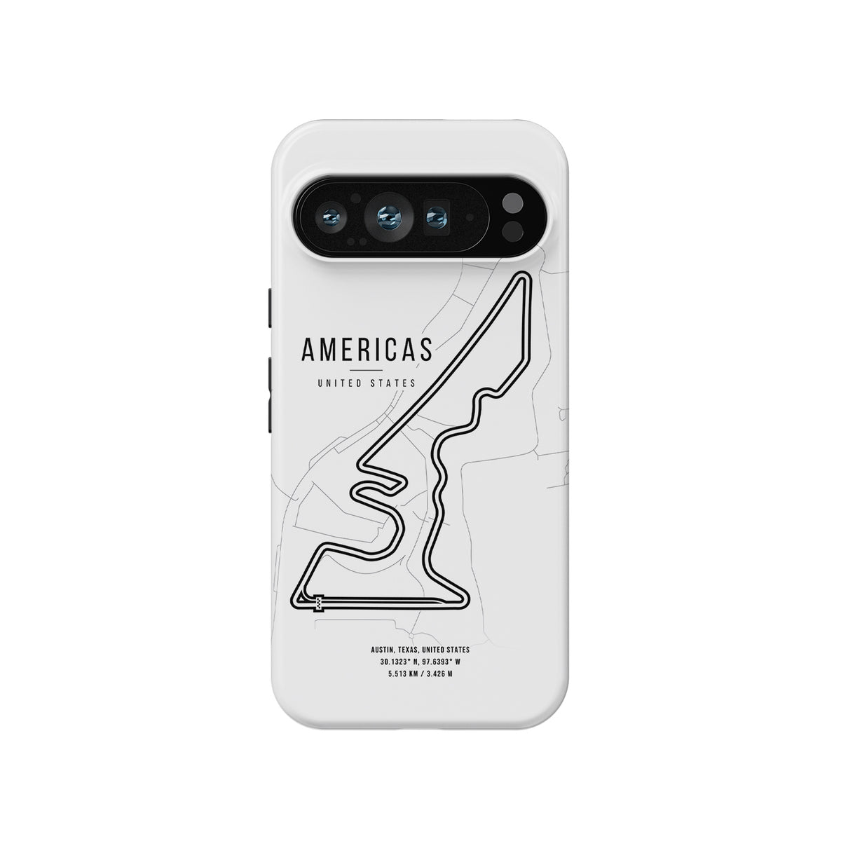 Circuit of the Americas F1 Track Map - Google Phone Case
