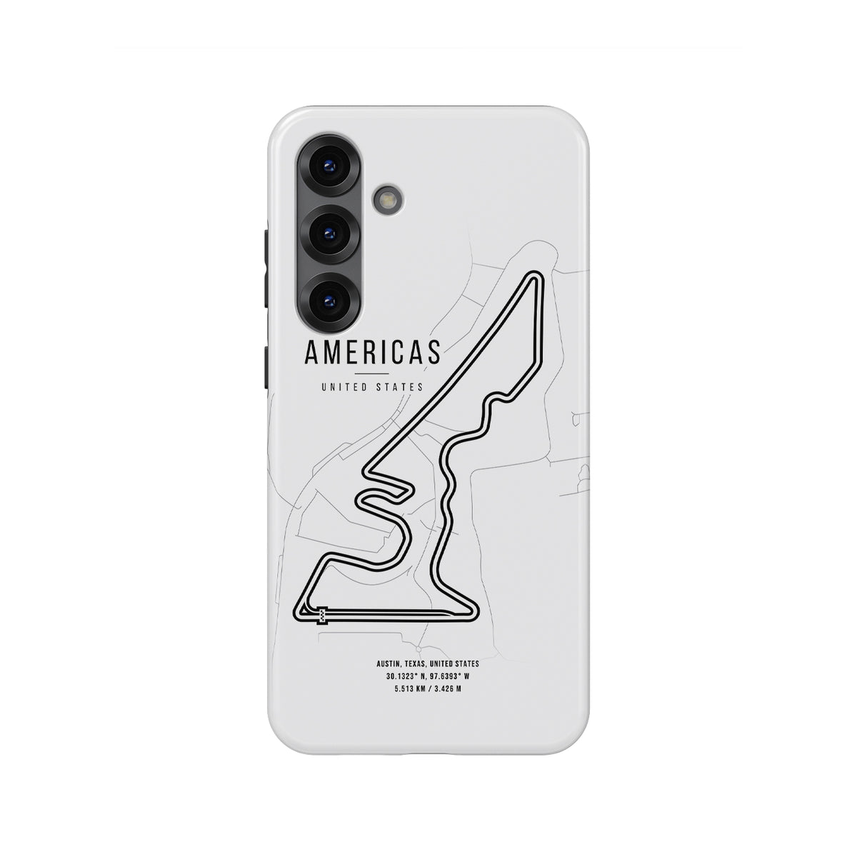 Circuit of the Americas F1 Track Map - Samsung Phone Case