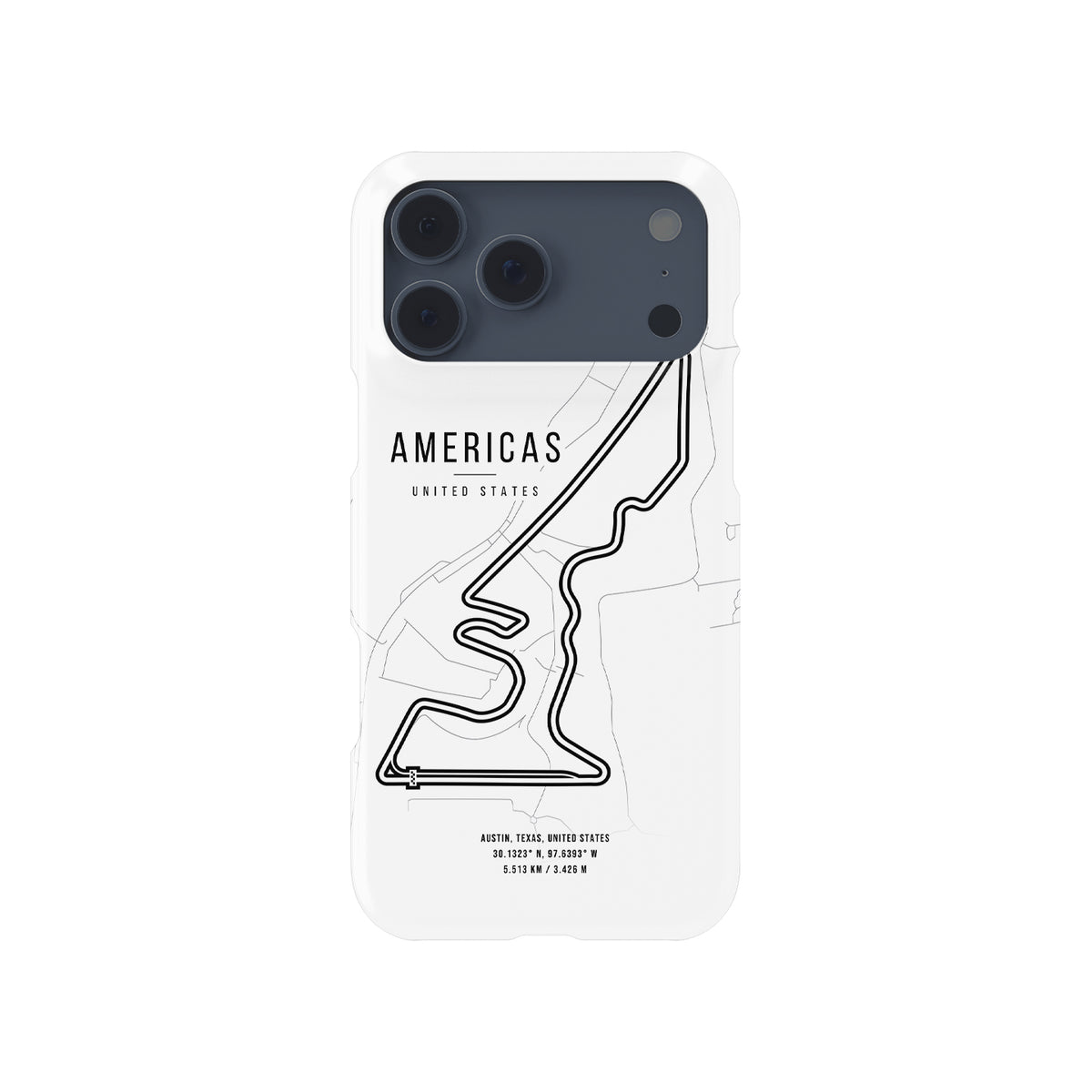Circuit of the Americas F1 Track Map - iPhone Case