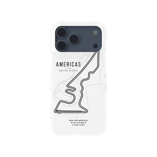 Circuit of the Americas F1 Track Map Formula 1 racing iPhone case view 1
