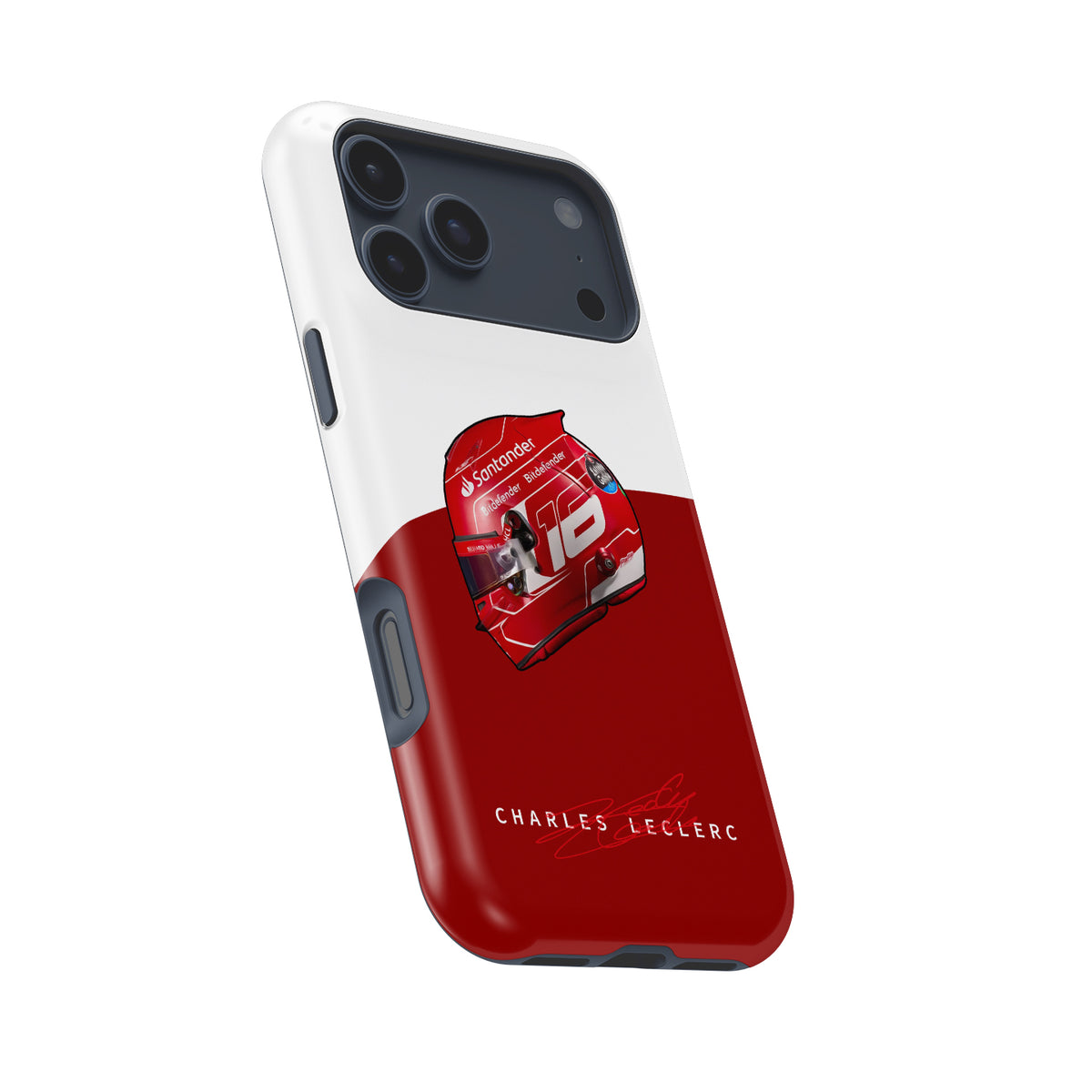 Charles Leclerc 2023 iPhone Case with Iconic Helmet Design