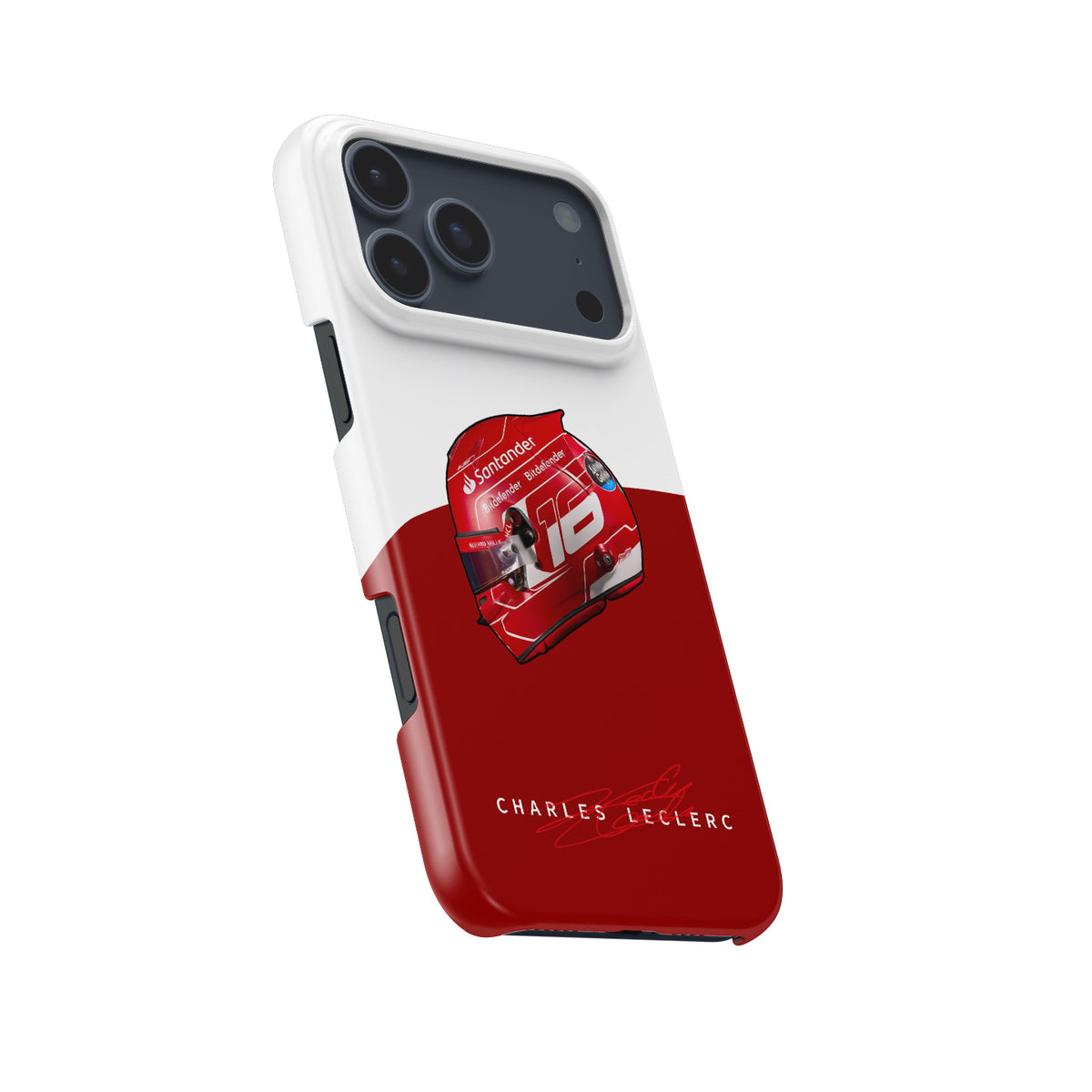 Charles Leclerc 2023 iPhone Case with Iconic Helmet Design