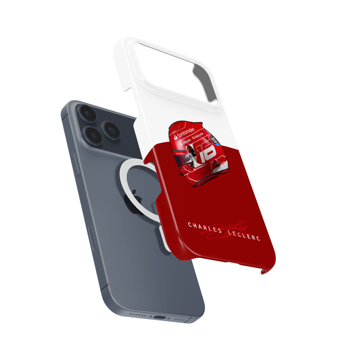 Charles Leclerc 2023 iPhone Case with Iconic Helmet Design