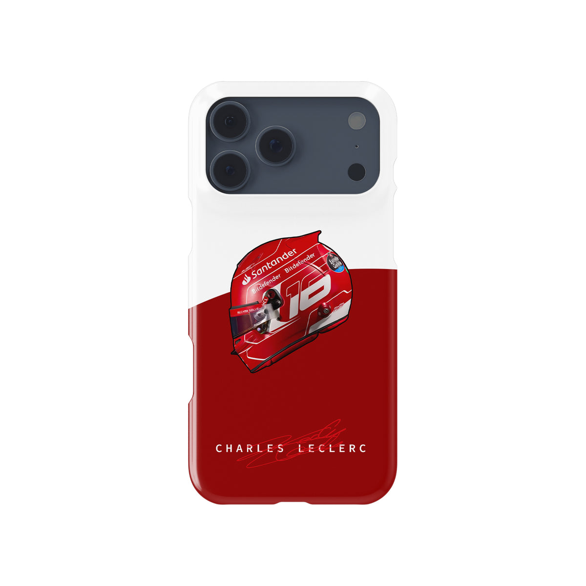 Charles Leclerc 2023 iPhone Case with Iconic Helmet Design