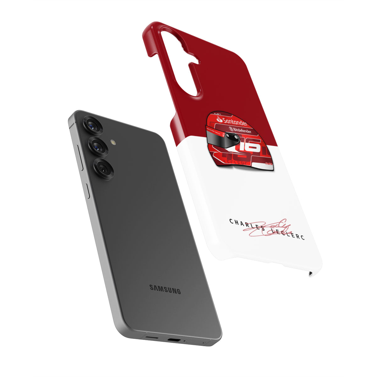 Charles Leclerc 2024 Grand Prix Helmet - Samsung Models Case