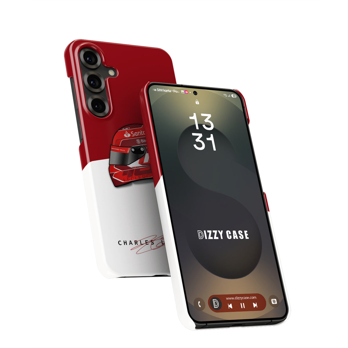 Charles Leclerc 2024 Grand Prix Helmet - Samsung Models Case