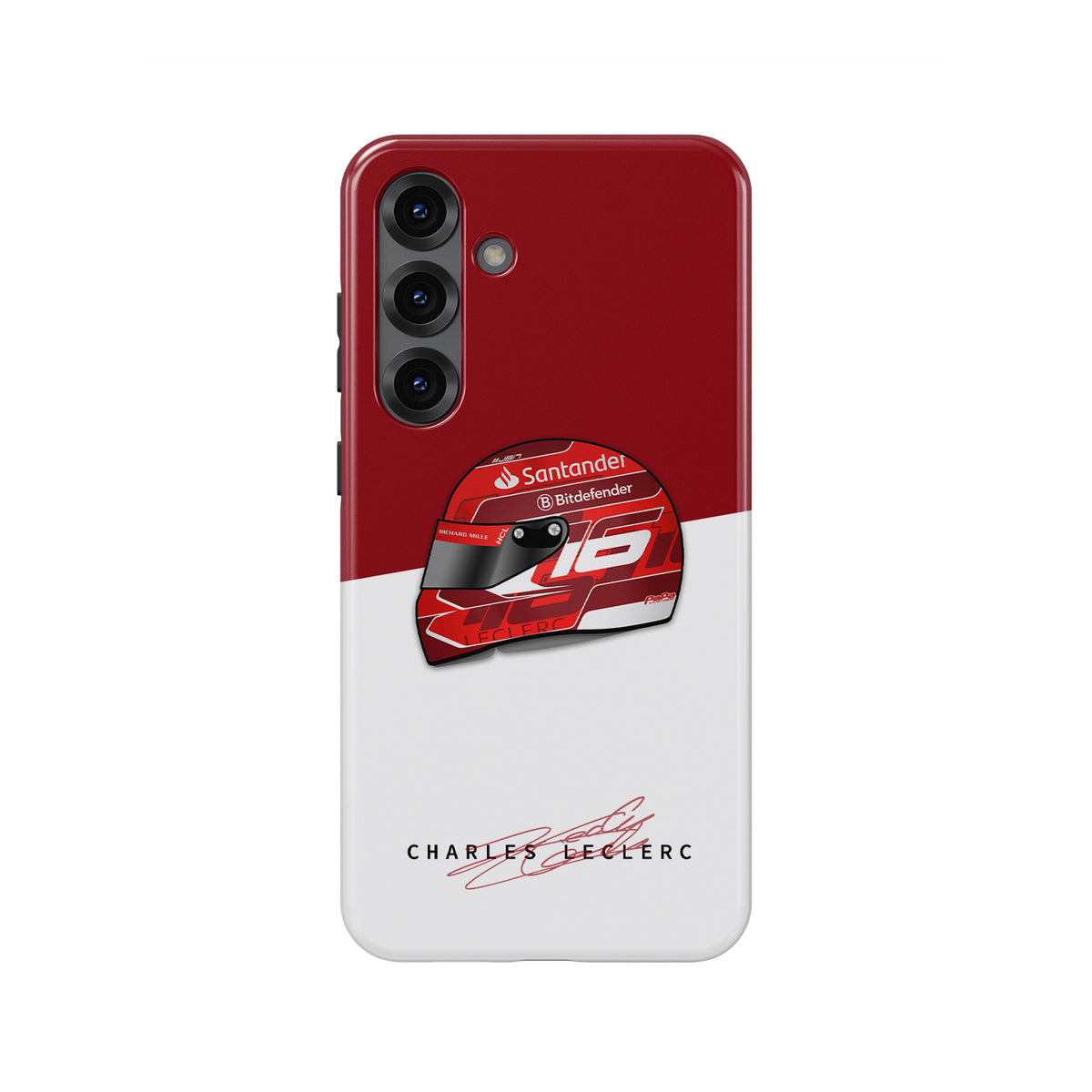 Charles Leclerc 2024 Grand Prix Helmet - Samsung Models Case