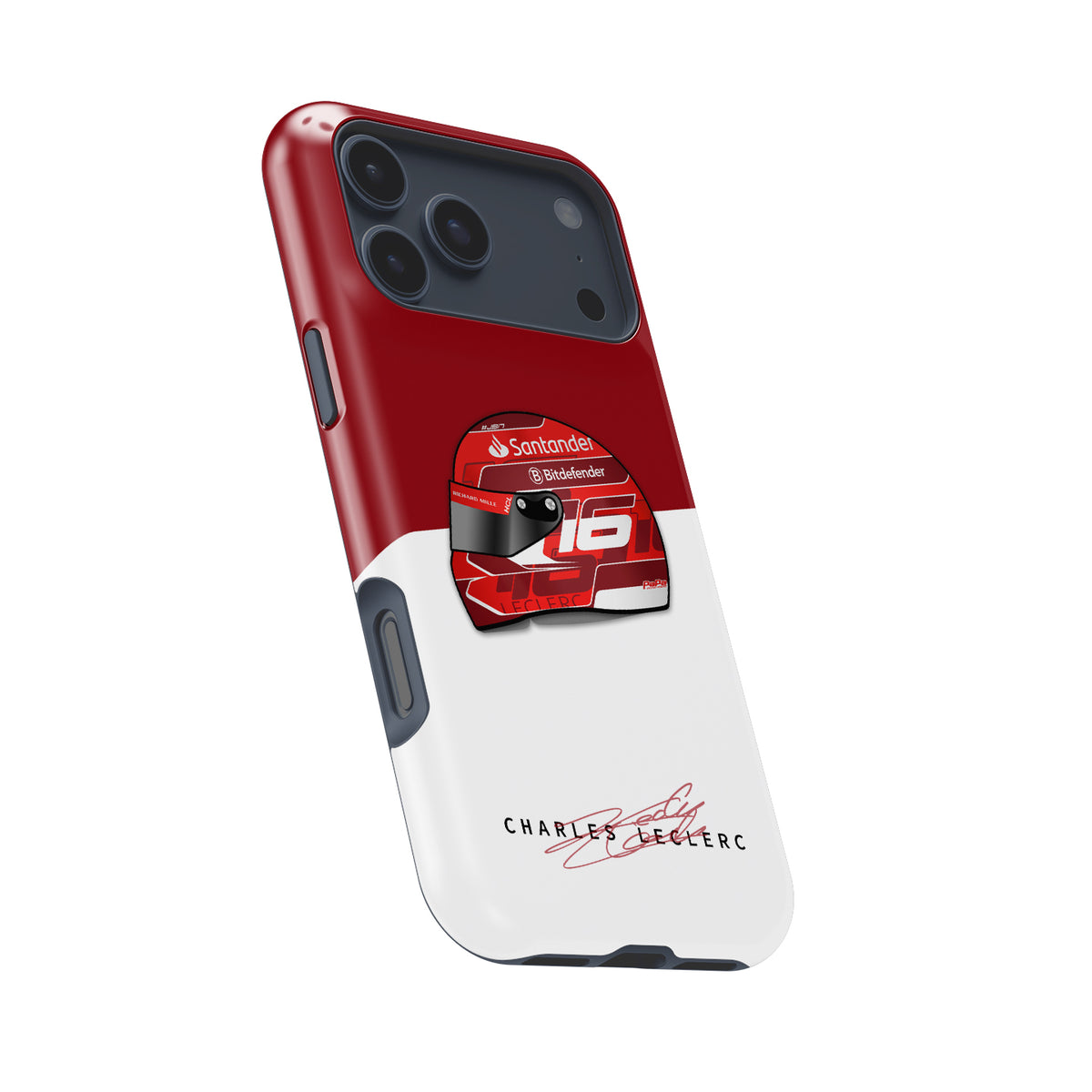 Charles Leclerc 2024 Grand Prix Helmet Formula 1 racing iPhone case view 8