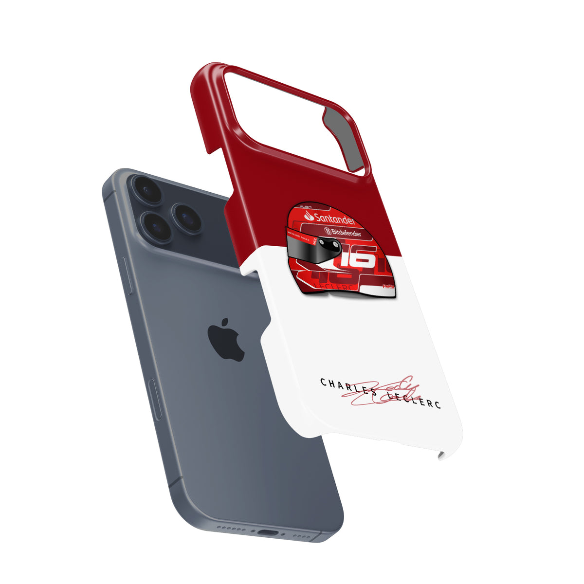 Charles Leclerc 2024 Grand Prix Helmet Formula 1 racing iPhone case view 3