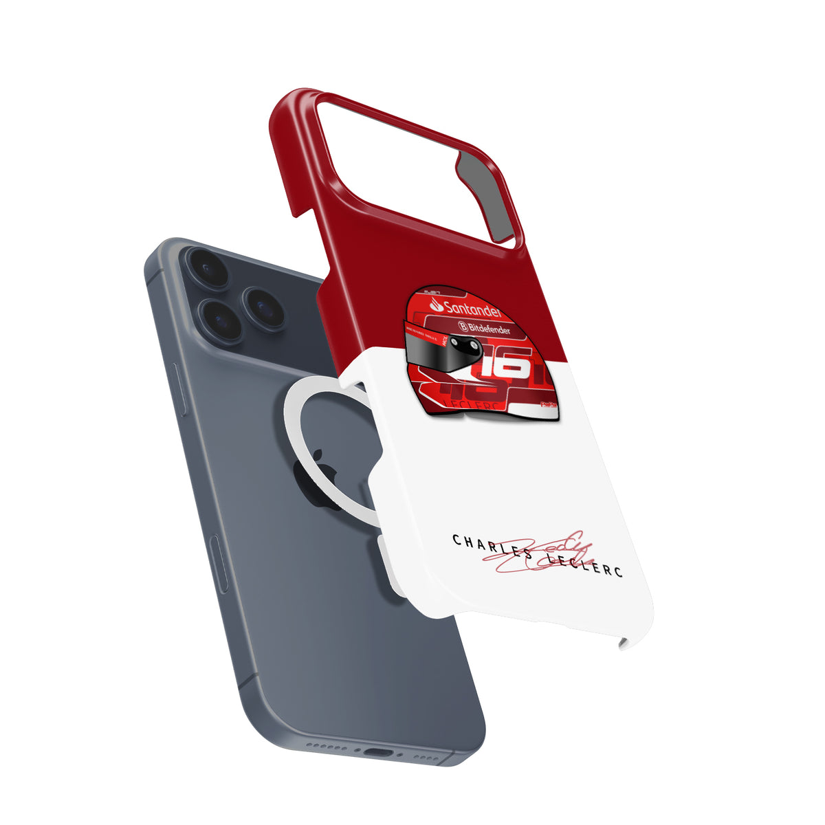 Charles Leclerc 2024 Grand Prix Helmet Formula 1 racing iPhone case view 4