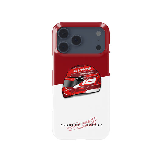 Charles Leclerc 2024 Grand Prix Helmet Formula 1 racing iPhone case view 1