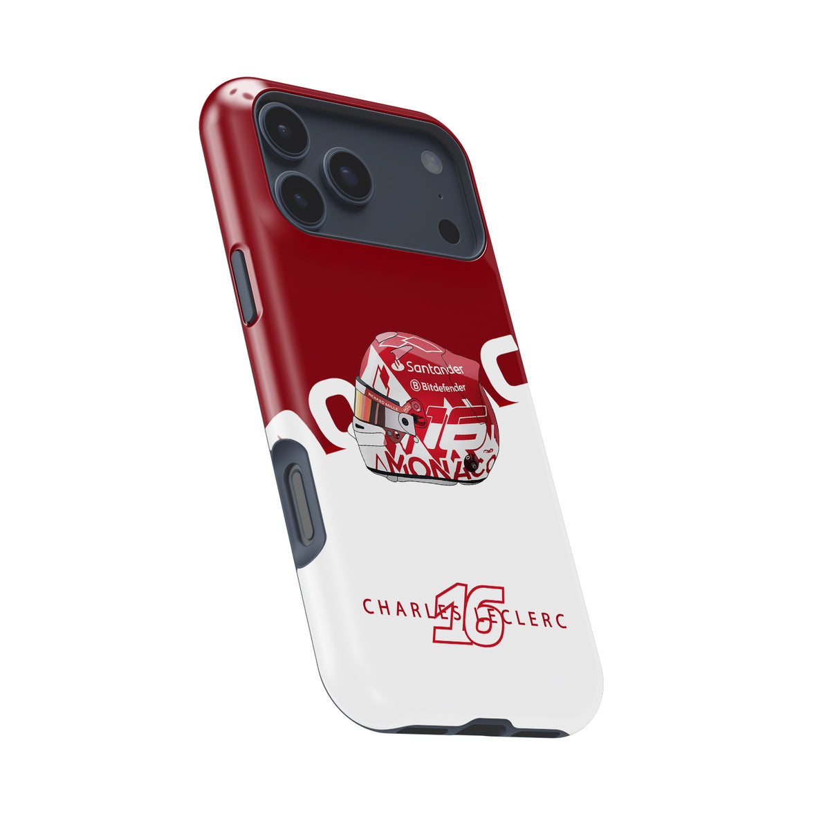 Charles Leclerc 2024 Monaco Grand Prix Helmet iPhone Case – Ferrari Edition