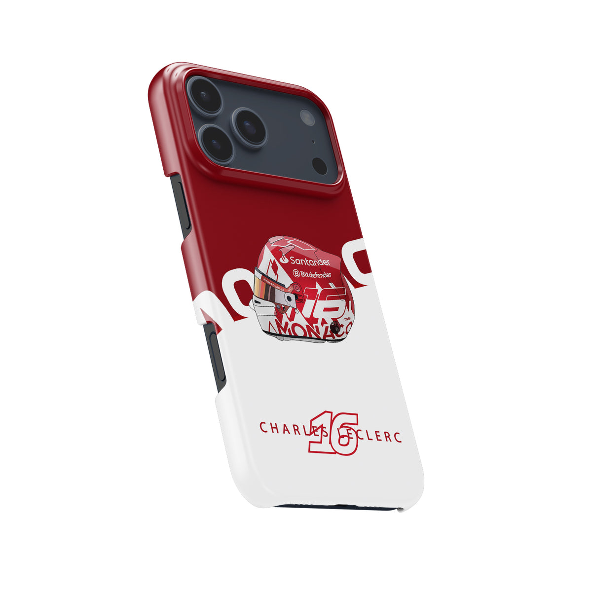 Charles Leclerc 2024 Monaco Grand Prix Helmet iPhone Case – Ferrari Edition